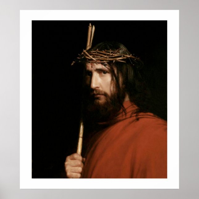 Poster Christ with Thorns by Carl Bloch. Fine Art Print (Devant)