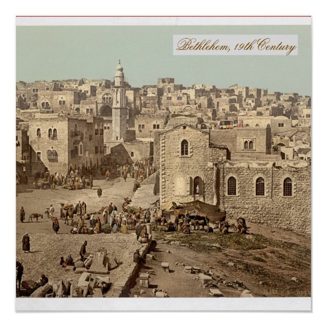 Poster Christian Home Decor Vintage Photo Holy Land (Devant)