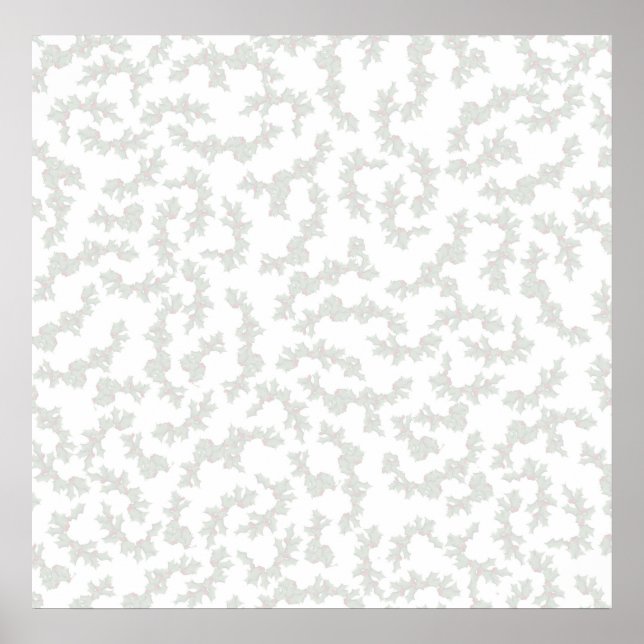 Poster Christmas Holly Arrière - plan - Éclairé (Devant)