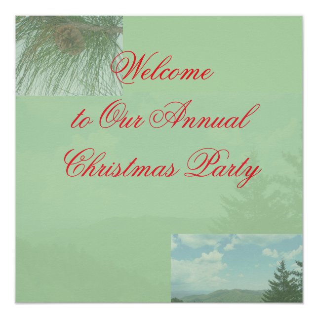 Poster Christmas Party Welcome Sign (Devant)
