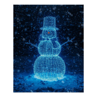 Poster Christmas Winter Snowman