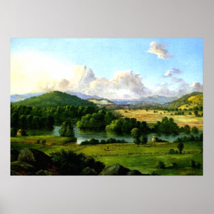 Poster Christopher Cranch : Courant Entre Les Pâturages