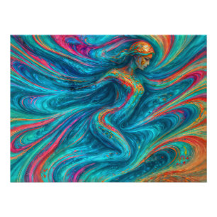 Poster "Chromisca" - Portrait d'enceinte fluide