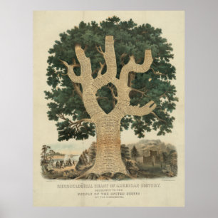 Poster Chronologique de l'histoire américaine [1881]