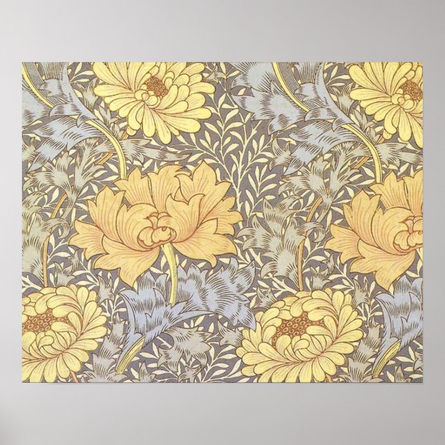 Poster Chrysanthème jolie fleur de William Morris (Devant)