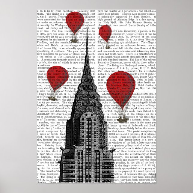 Poster Chrysler Building et Red Hot Air Ballots (Devant)