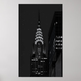 Poster Chrysler construisant la nuit