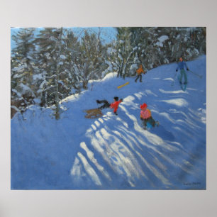 Poster Chute le traîneau Morzine