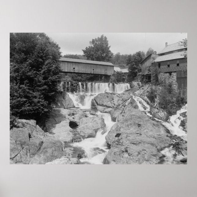 Poster Chutes au-dessus de Brockway Gorge (Devant)