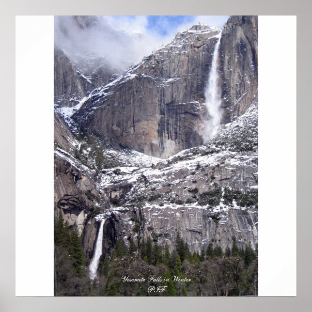 Poster Chutes de Yosemite en hiver (Devant)