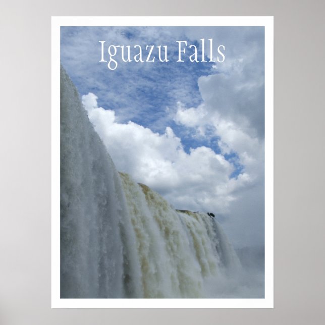 Poster Chutes Iguazu, rivière Iguazu, Argentine, Brésil (Devant)