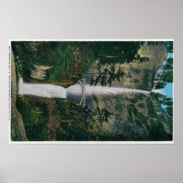 Poster Chutes Multnomah et pont de pied Benson 2 (Devant)