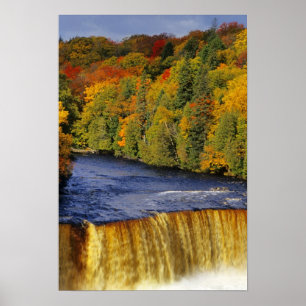 Poster Chutes supérieures de Tahquamenon dans le Michigan