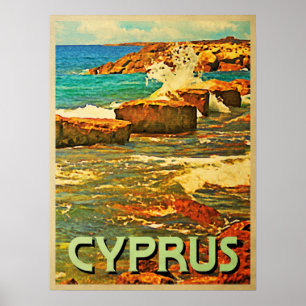 Poster Chypre Rocky Shore