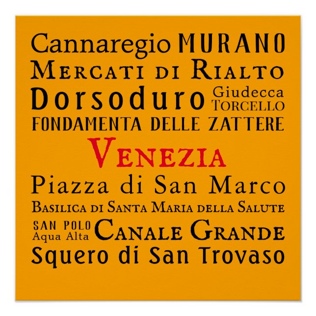 Poster Ciao Venezia ! (Devant)