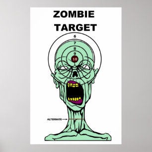Poster cible de chasseurs de zombies