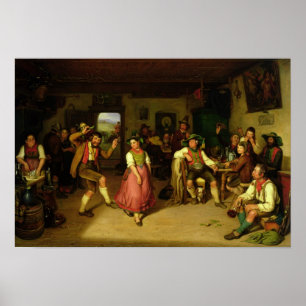 Poster Cible tir et danse à Oberbayern, 1841