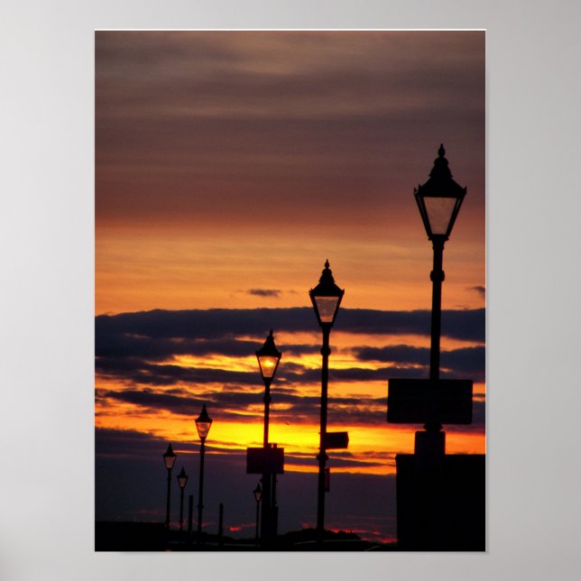 POSTER CIEL AU COUCHER DU SOLEIL (Devant)