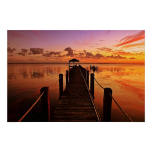 Poster Ciel de coucher du soleil