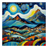 Ciel nocturne sur les montagnes 1