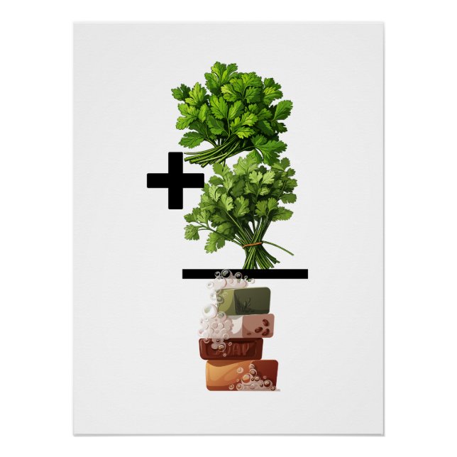 Poster Cilantro Math - Drôle Anti-Cilantro (Devant)