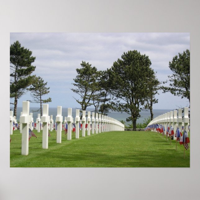 Poster Cimetière américain en Normandie (Devant)