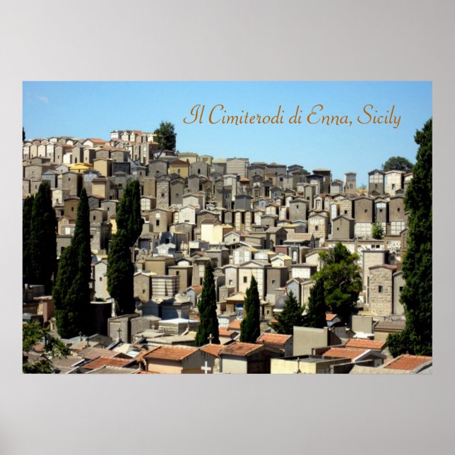 Poster Cimetière Enna de Sicile (Devant)