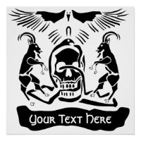 Cimier de la trinité corrompue de chèvre noire