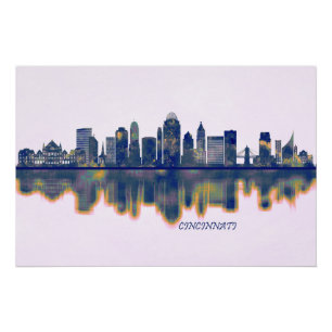 Poster Cincinnati Skyline
