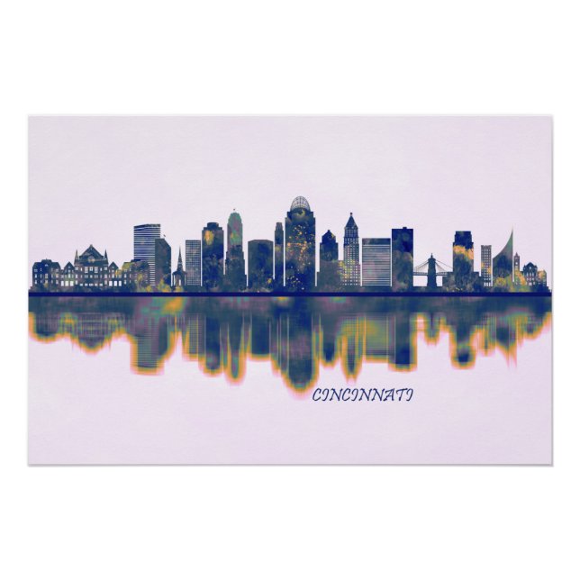 Poster Cincinnati Skyline (Devant)