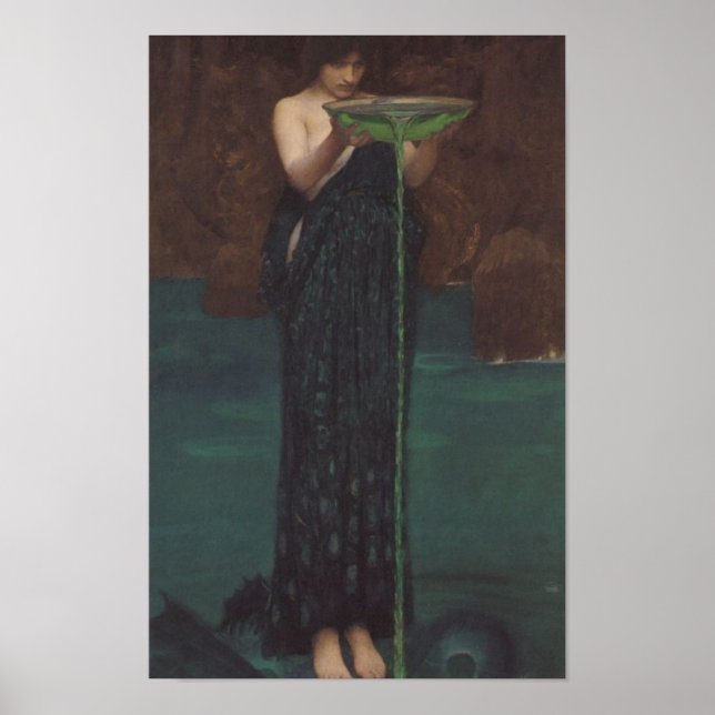 Poster Circe Invidiosa par John William Waterhouse (Devant)