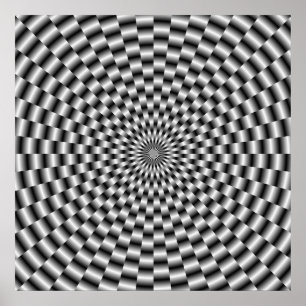 Poster circulaire en monochrome