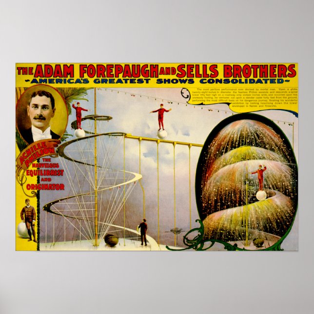 Poster Circus Performance Vintage 1899 (Devant)