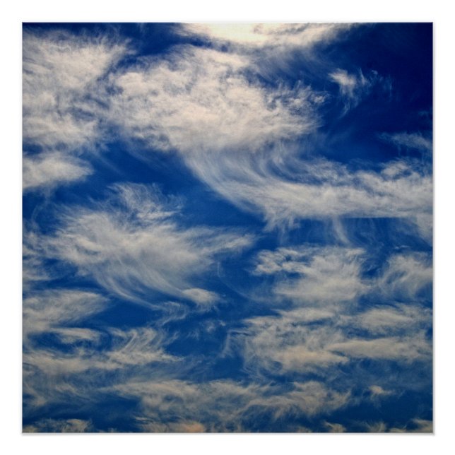 Poster Cirrus Nuages comme les Anges volant (Devant)