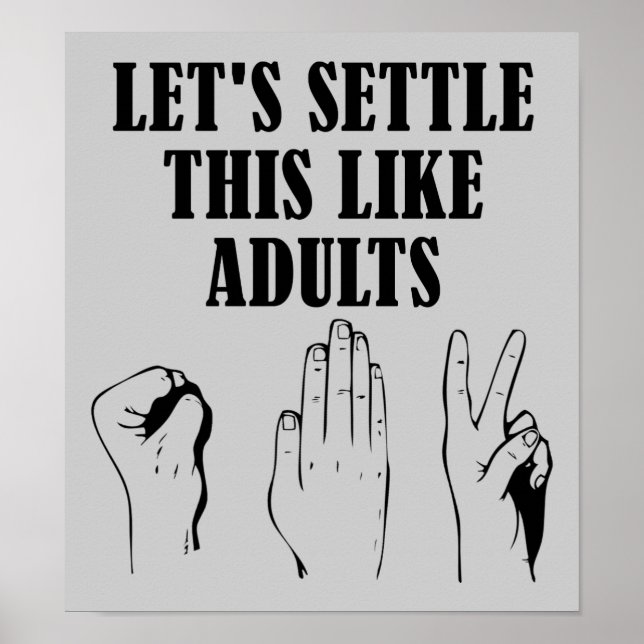 Poster Ciseaux Papier Rocher (Devant)