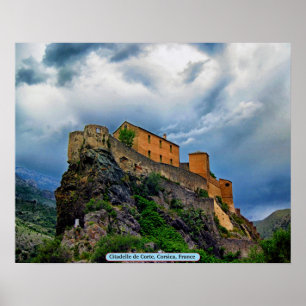 Poster Citadelle de Corte, Corse, France