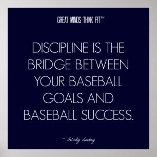 Poster Citation 7 de base-ball : Discipline pour