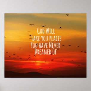 Poster Citation chrétienne inspirante : Dieu veut