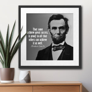 Poster Citation d'Abraham Lincoln sur le succès