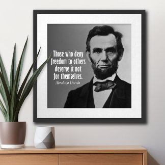 Poster Citation d'Abraham Lincoln sur l'esclavage