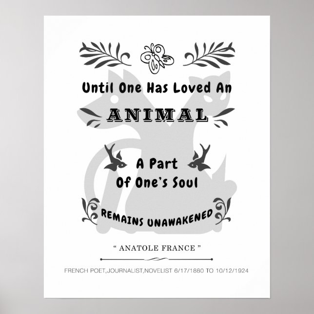 Poster Citation d'animal (Devant)