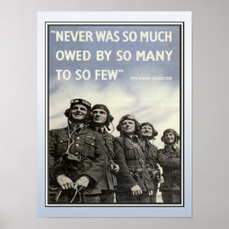 Poster Citation de 2ème guerre mondiale Churchill Anciens