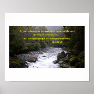 Poster Citation de Bouddha sur la persistance