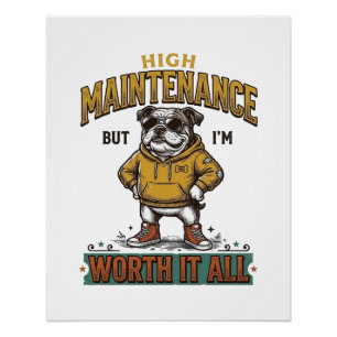 Poster Citation de Bulldog Drôle Gravure Vintage T-Shirt 