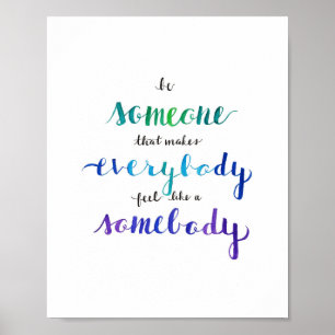 Poster Citation de calligraphie d'aquarelle