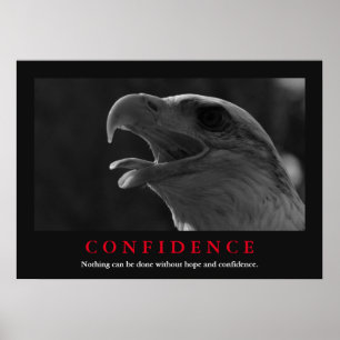 Poster Citation de confiance de l'aigle motivationnel noi