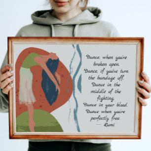 Poster Citation de danse Rumi avec danseuse