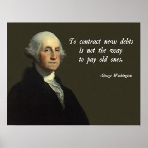 Poster Citation de dette de George Washington