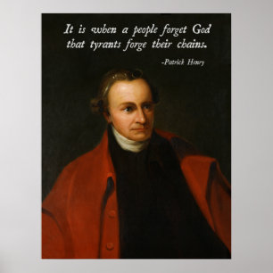 Poster Citation de Dieu de Patrick Henry