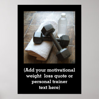 Poster Citation de fitness personnalisé Entraîneur person